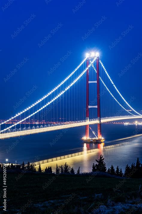 1915 Canakkale Bridge in Canakkale, Turkey. World's longest suspension ...