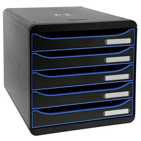 Exacompta Bigbox Plus Module De Classement Tiroirs Noir Bleu