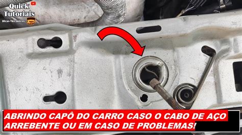 COMO ABRIR CAPÔ DO SEU CARRO EM CASO DE PROBLEMAS CABO DE AÇO PUXADOR