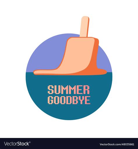 Goodbye summer vintage concept Royalty Free Vector Image