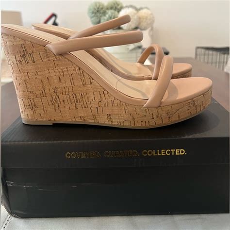 Lulus Shoes Lulus Double Strap Wedge Sandals Nude New In Box Poshmark