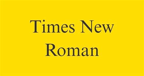 Times New Roman Font - Download Fonts