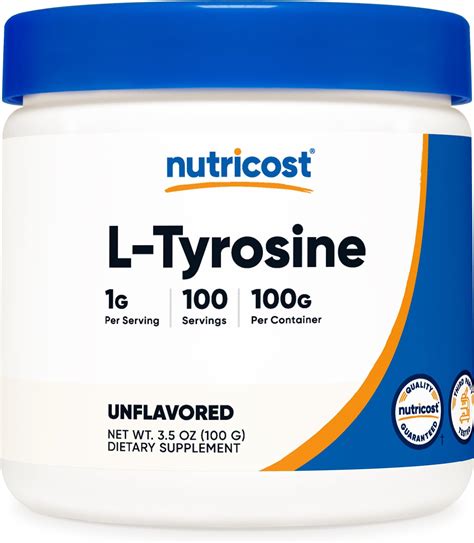 Amazon Nutricost L Tyrosine Powder 100 Grams 100 Servings 1G