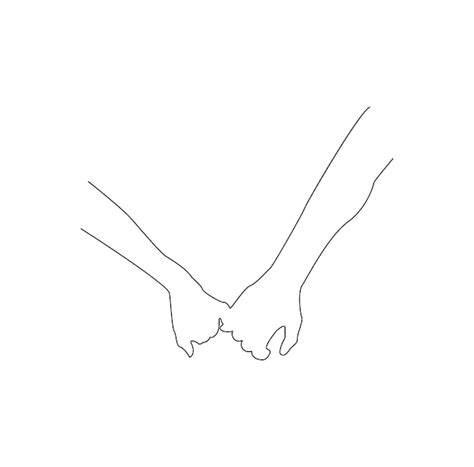 Premium Vector Pinky Promise Finger Line Art Style Vector Illustration