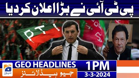 Geo Headlines Today Pm Shehbaz Sharif Vs Omar Ayub Khan Rd March