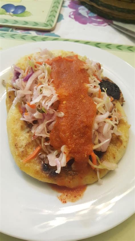 Homemade Pupusas Revueltas Con Curtido Y Salsa Everything Pupusas