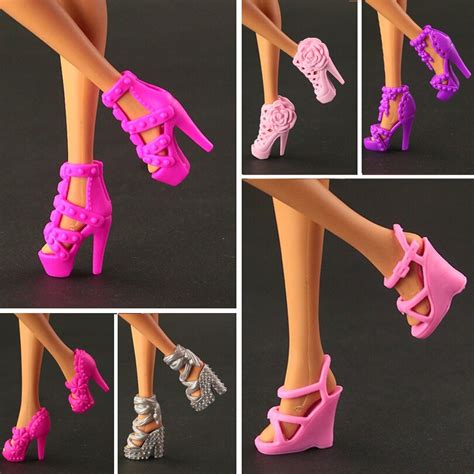 Zapatos Originales Coloridos Para Mu Eca Barbie Zapatos Amarillos De