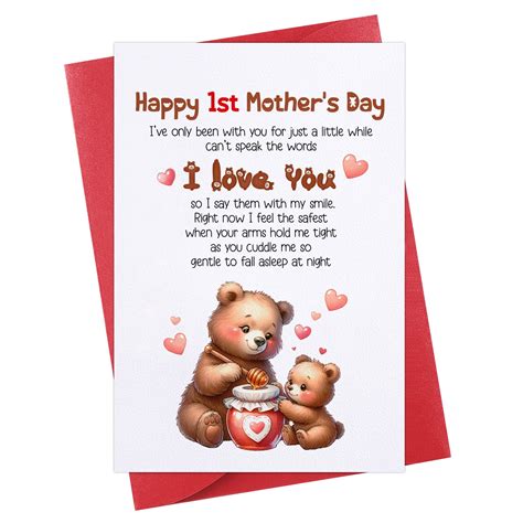 Waahome First Mothers Day Ts For New Mom Happy 1st Mothers Day Card