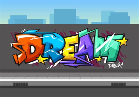 Dream Graffiti Vector 338747 Vector Art at Vecteezy