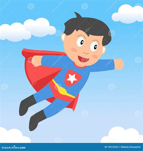 Superhero Boy Flying Sky Stock Illustrations 141 Superhero Boy Flying