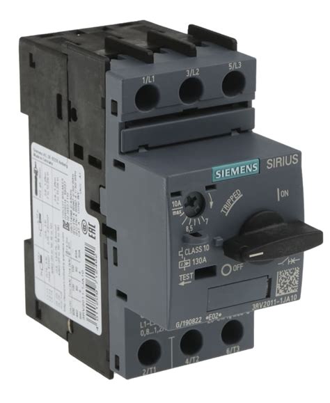 3rv2011 1ja10 Siemens Siemens 7 → 10 A Sirius Innovation Motor Protection Circuit Breaker