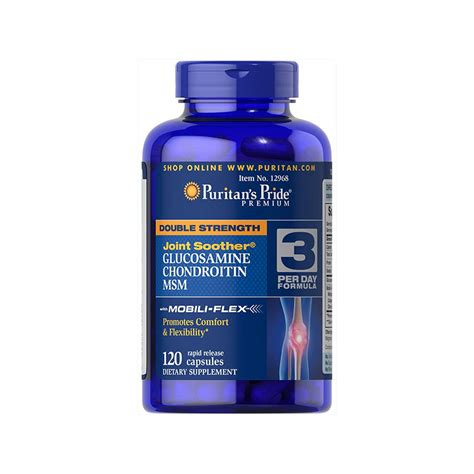 Puritans Pride Double Strength Glucosamine Chondroitin And Msm Joint Soother