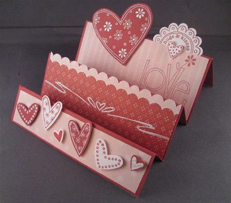 Stampin Up Valentine Stair Step Card By Susiespotless Cards And Paper