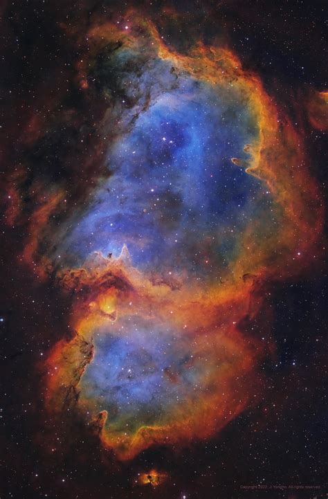 The Soul Nebula IC1848 SHO Hubble Palette Jidolstar Full