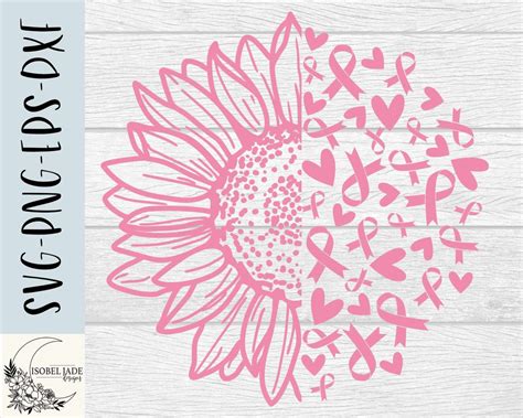 Breast Cancer Svg Sunflower Svg Awareness Shirt Svg Pink Ribbon Svg