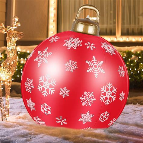 Christmas Inflatable Ball 24 Inch Giant Christmas Decorated Balls With