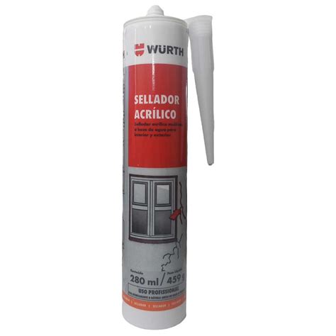 Sellador Acrilico Blanco Wurth Ml Barraca Central