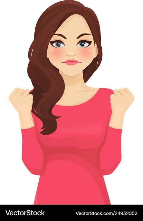 Woman Angry Emotion Royalty Free Vector Image Vectorstock