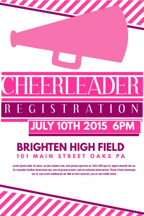 Cheerleading Flyer Template Postermywall