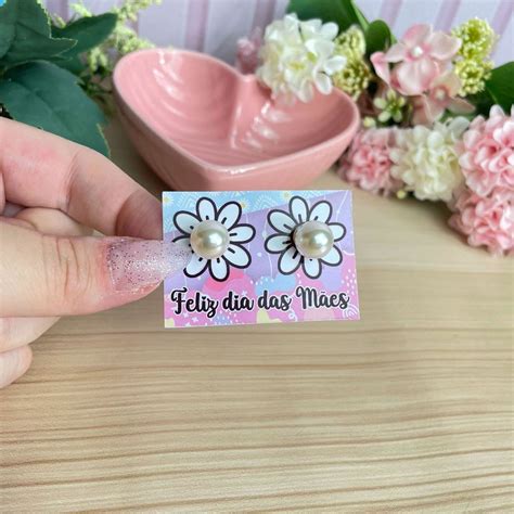 Card Brinco De Pérola Dia Das Mães Elo7 Produtos Especiais