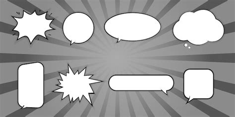 Premium Vector Retro Comic Empty Speech Bubble Icon Element