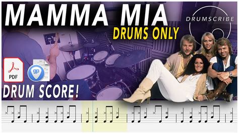 Mamma Mia DRUMS ONLY ABBA DRUM SCORE Sheet Music Play Along