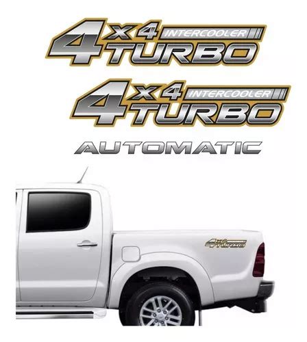 Kit Adesivo Hilux X Turbo Intercooler Automatic Cor Padr O