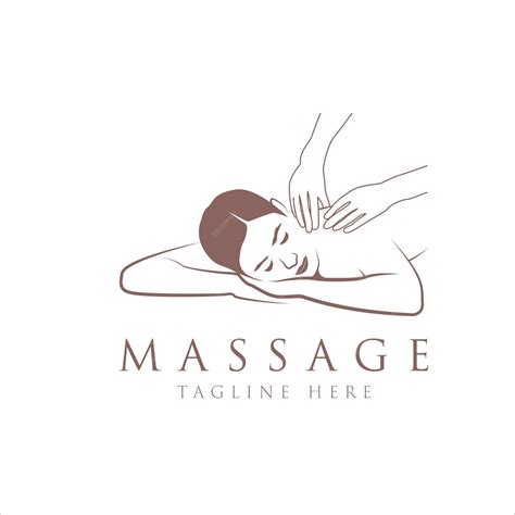 Illustration Vectorielle De Logo De Massage Corporel Vecteur Premium