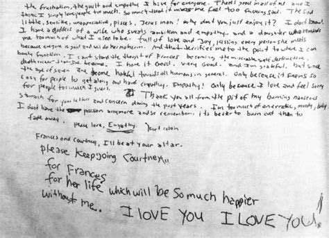 Kurt Cobain's Death Note - Kurt Cobain's Suicide Note: The Full Text And Tragic Story