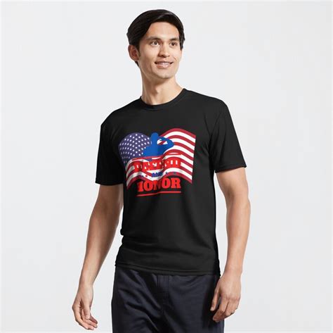 Defend And Honor American Flag Patriotic Print Active T Shirt By Mary