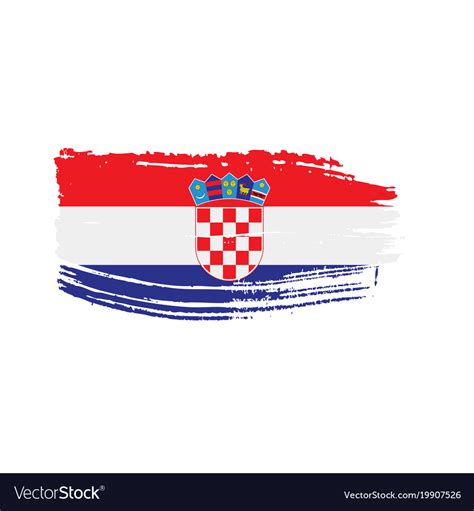 Croatia flag Royalty Free Vector Image - VectorStock