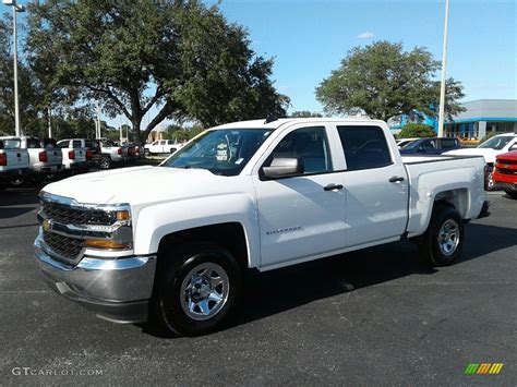 2017 Summit White Chevrolet Silverado 1500 Wt Crew Cab 123536612 Photo