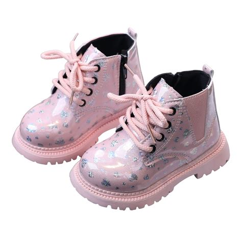 JUMESG Kids Boots Boys Girls Bright Color Ankle Boots Side Zipper