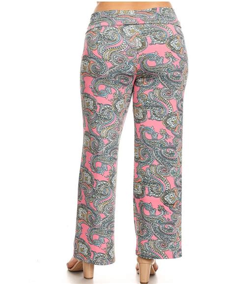 White Mark Plus Size Paisley Print Palazzo Pants And Reviews Pants And Capris Women Macys