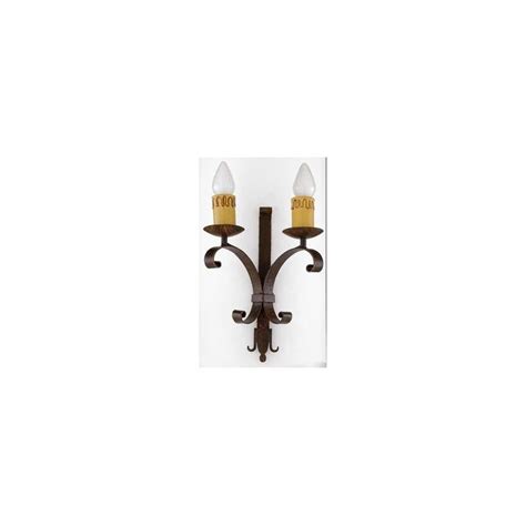 Aplique De Pared Rustico Modelo Rueda Luces En Marron Fabrilamp