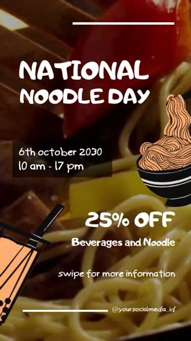 National Noodle Day Template Postermywall