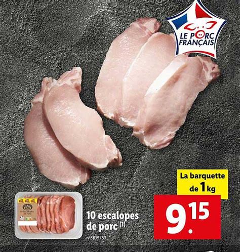 Promo Escalopes De Porc Chez Lidl Icatalogue Fr