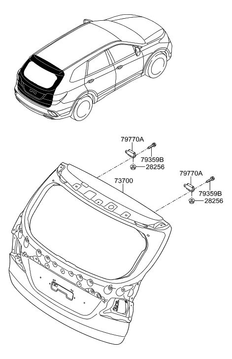 Tail Gate Hyundai Santa Fe Xl