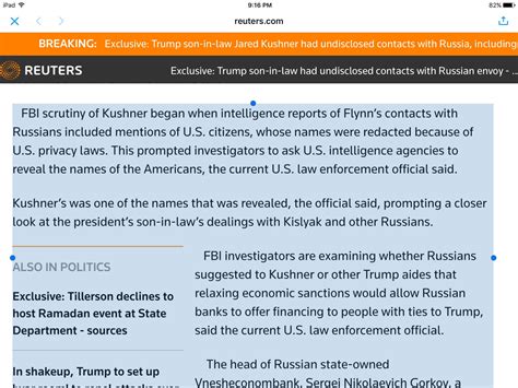 Laura Rozen On Twitter Reuters Sources Say Kushner S Name Was