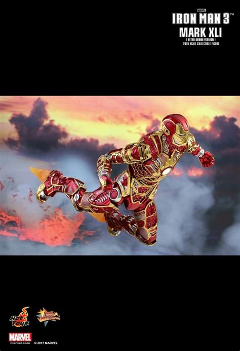 Iron Man Bones Mark XLI Retro Armor Version Aus Iron Man Von Hot Toys MMS Exclusive Version