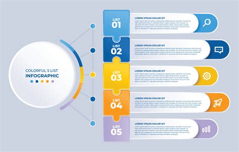 Colorful List Infographic Elements 22919046 Vector Art at Vecteezy