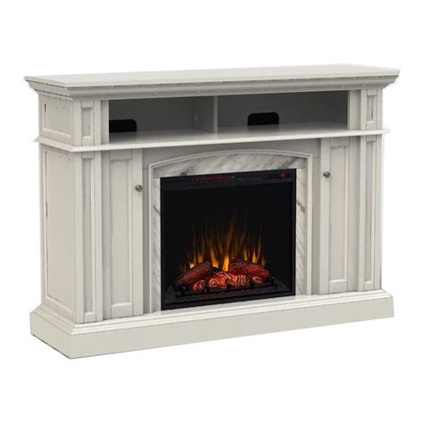 Scott Living In W White Infrared Quartz Electric Fireplace Lowes