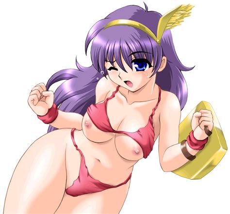 Rule 34 1girls Athena Asamiya Bikini Bikini Lift Blue Eyes Breasts