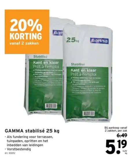 Gamma Stabilis Kg Promotie Bij Gamma