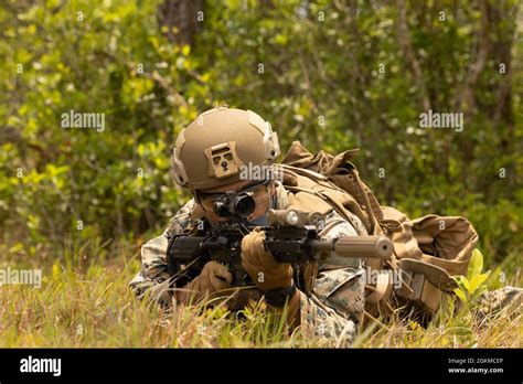 Us Marine Corps Lance Cpl Hopeland West A Rifleman With 1st