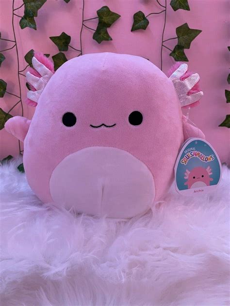 8 Inch Archie The Axolotl Light Pink Squishmallow Cracker Barrel