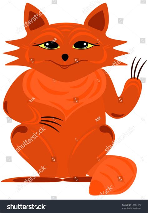 Artful Red Fox Shows His Claws Stock Vector Illustration 44153476 ...