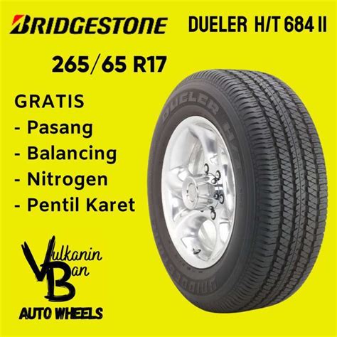 Promo Ban Mobil Fortuner Pajero 265 65 R17 Bridgestone Dueler H T 684