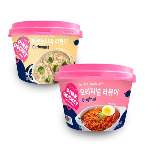 Amazon Korean Tteokbokki Pink Rocket Rice Cake With Ramen Noodle