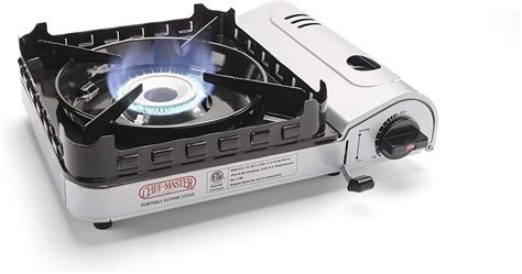 Chef Master 90019 Portable Butane Stove 15000 Btu Single Burner Gas Stove Camping And